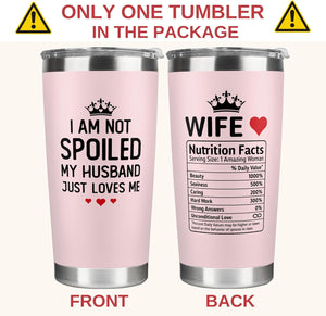 I Love You Wife Tumbler Anniversary & Birthday Gift-Pink