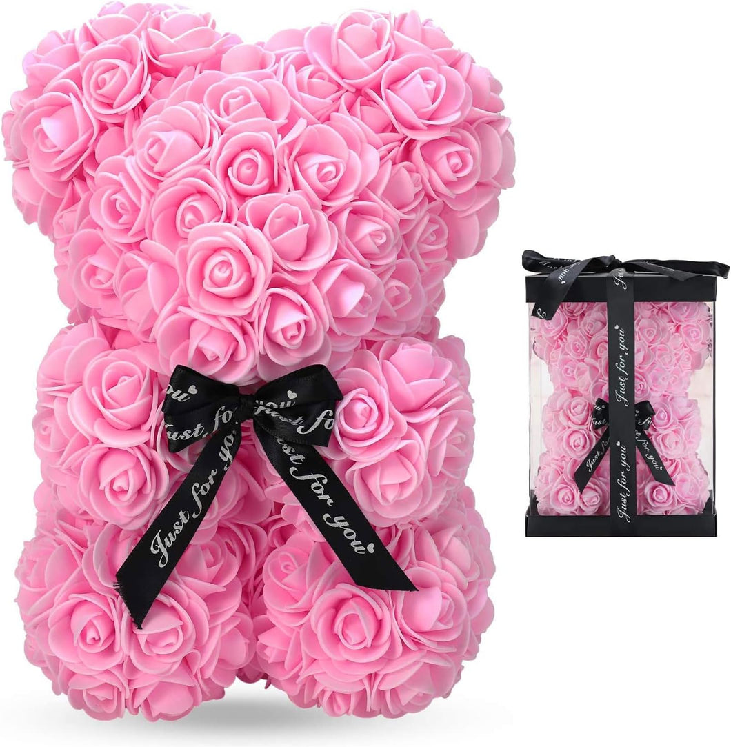 Pink Teddy Rose Bear 40cm