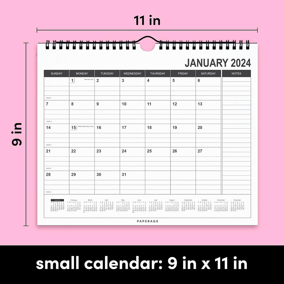 2024 Minimalist Calendar 12-Month