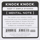 Knock Knock Mental Note Sticky Notes 3 Pad 3x3 inches