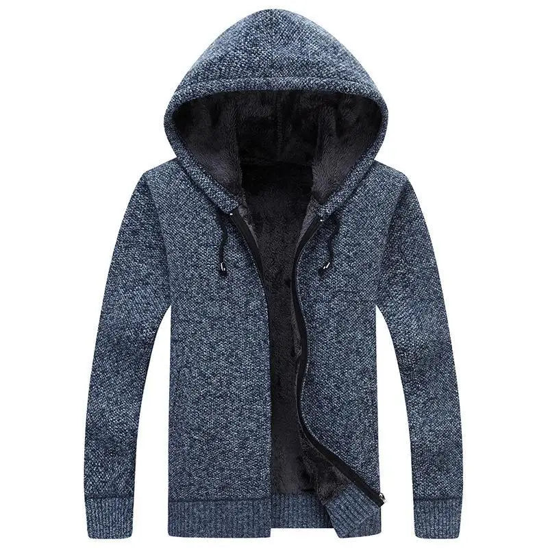 Hooded Cardigan Velvet Warmth for Autumn/Winter