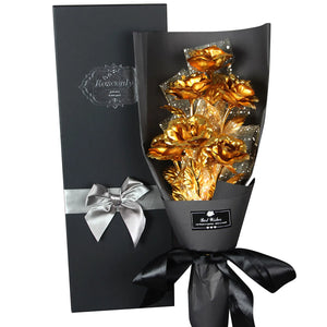24K Gold Rose Bouquet Elegant Proposal & Wedding Gift