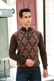 Patchwork Zipper Sweater Stylish Winter Warmth for Men