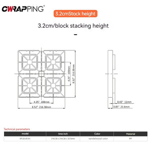 Heavy Duty RV Leveling Block Anti-Slip Trailer Flattener