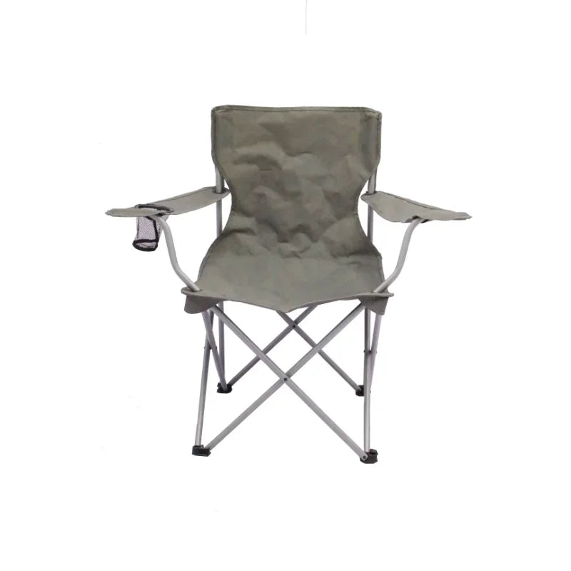 Set of 4 Classic Folding Camp Chairs with Mesh Cup Holder