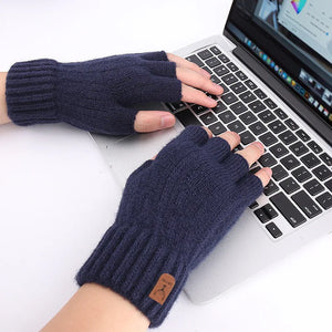 Winter Wool Half Finger Gloves Warm & Stylish