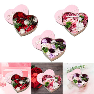 Heartfelt Roses Valentines Day Gift in Heart Shape Box