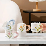 Tulip Bliss Creative Ceramic Couple Mug