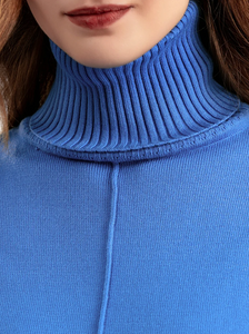 Winter Wardrobe Turtleneck Solid Color Sweater Knit Two-Piece Set for Stylish Comfort