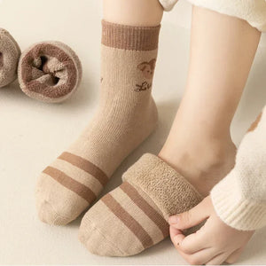 5 Pairs Warm Plush Kids Socks: Cozy Comfort for Boys and Girls (1-12 Years)