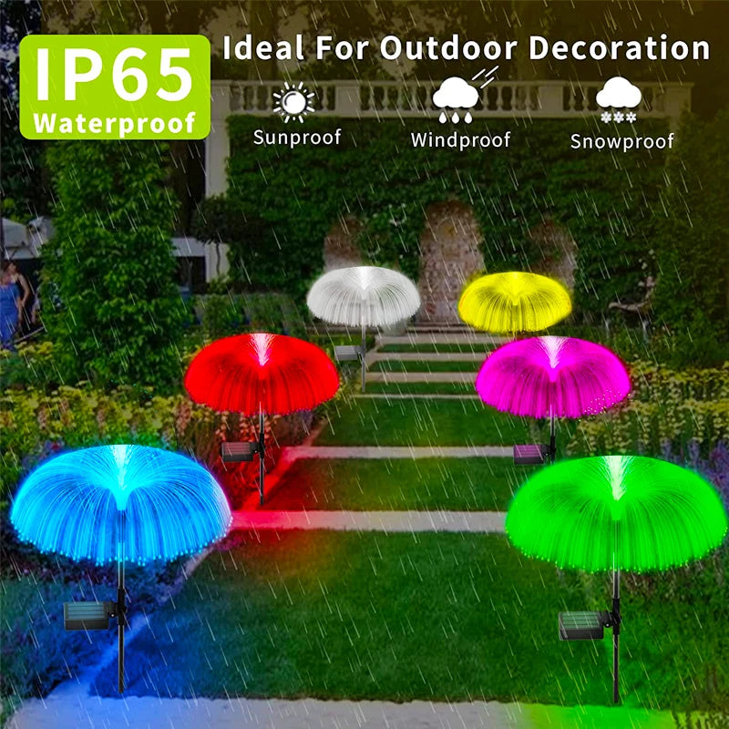 Jellyfish Glow Solar LED Outdoor Lights with 7 Color Changing Brilliance