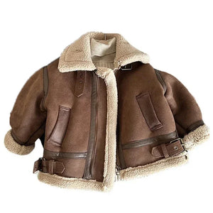 Velvet Warm Kids Jackets Fashionable Winter Outerwear