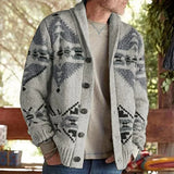 Printed Cardigan Sweater