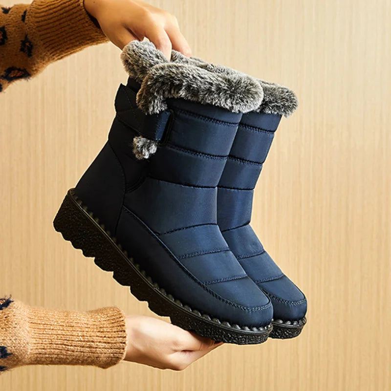 Waterproof Winter Boots Faux Fur & Platform Comfort