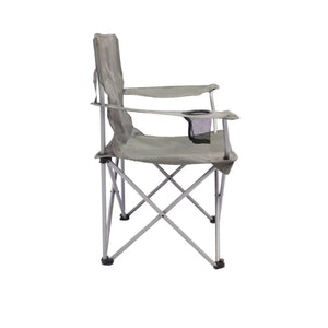 Set of 4 Classic Folding Camp Chairs with Mesh Cup Holder