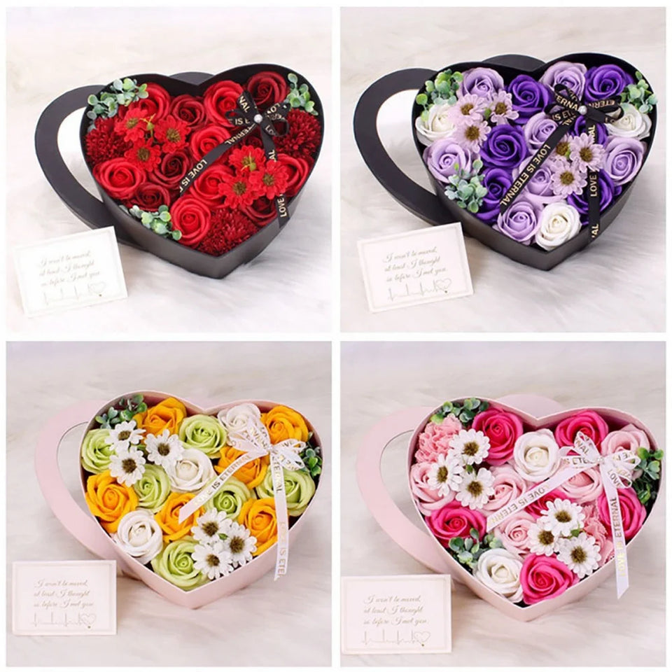 Eternal Love 13Pcs Heart-Shaped Rose Gift Box