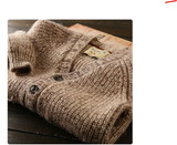 Winter Knit Chic Men's Oversized Button Cardigan