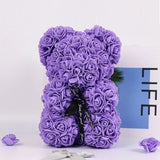 Purple Teddy Rose Bear 40cm