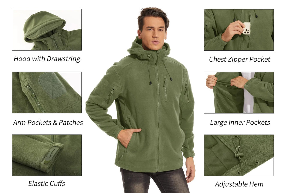 Tactical Hooded Winter Jacket for Men