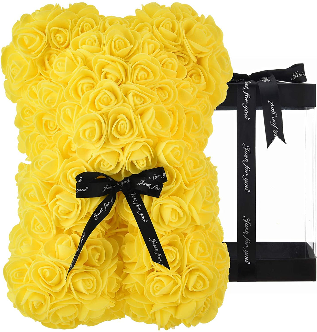 Yellow Teddy Rose Bear 40cm